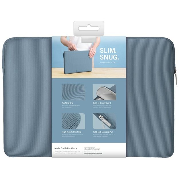 Uniq Cyprus Ridge Edition Laptop Sleeve bag for a 16&quot  water-resistant neoprene laptop - blue 6