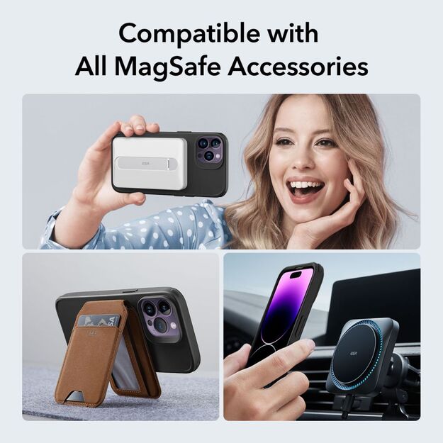 ESR Classic Hybrid Halolock MagSafe Case for iPhone 14 Pro Max - Black 6