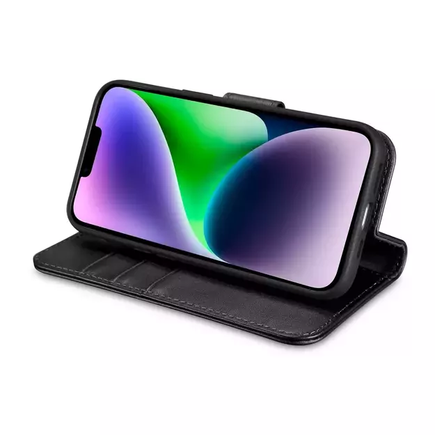 iCarer Wallet Case 2in1 Cover iPhone 14 Plus Anti-RFID Leather Flip Case Black (WMI14220727-BK) 8