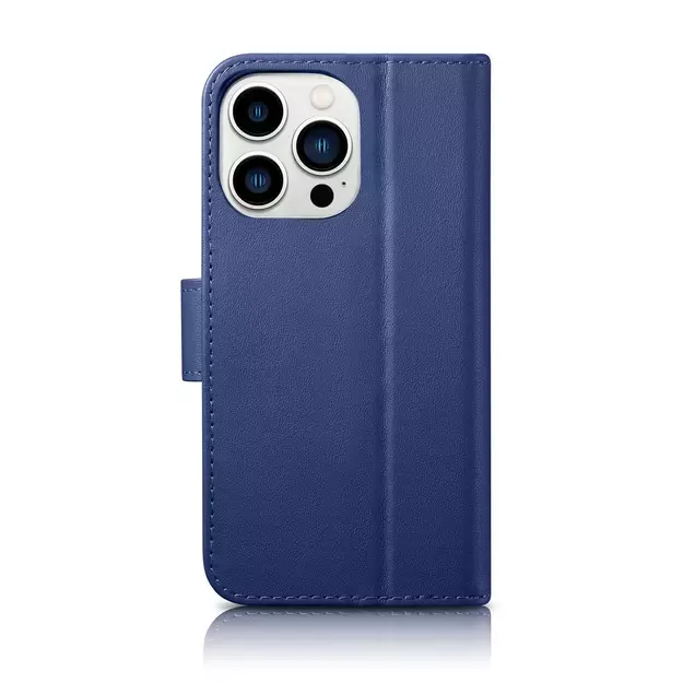 iCarer Wallet Case 2in1 Cover iPhone 14 Pro Max Leather Flip Case Anti-RFID Blue (WMI14220728-BU) 13