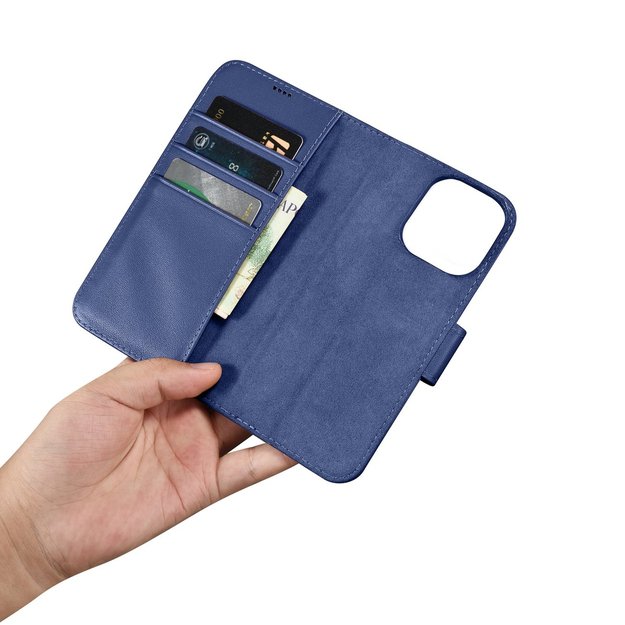 iCarer Wallet Case 2in1 Cover iPhone 14 Pro Max Leather Flip Case Anti-RFID Blue (WMI14220728-BU) 28