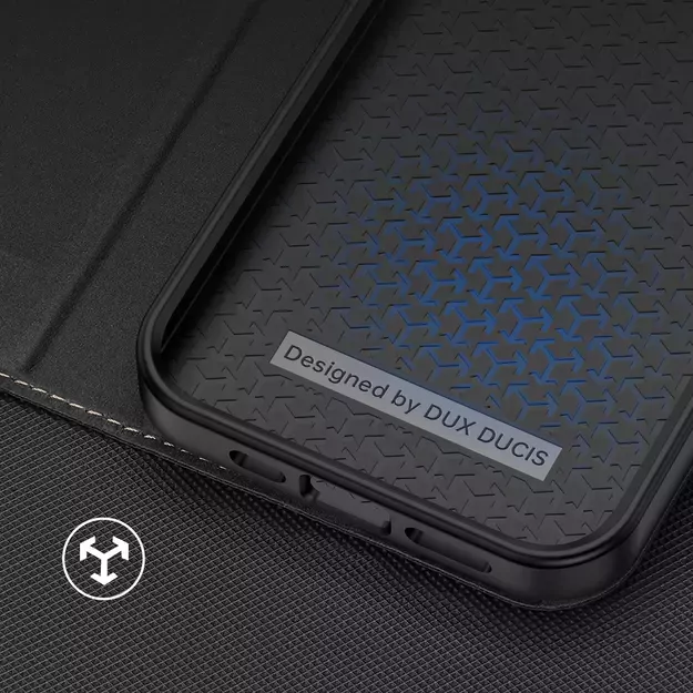 Dux Ducis Skin X2 case for iPhone 14 Plus case with magnetic flap black 22
