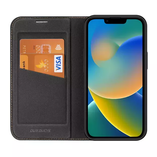Dux Ducis Skin X2 case for iPhone 14 Plus case with magnetic flap black 15