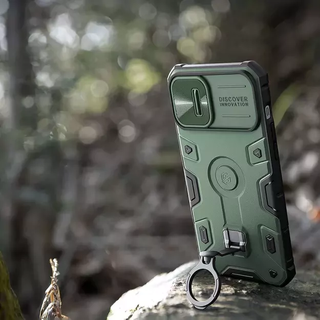 Nillkin CamShield Armor Pro Case iPhone 14 Plus case armored cover with camera cover ring stand black 10