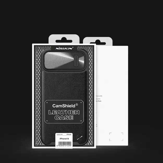 Nillkin CamShield Leather S Case iPhone 14 Plus case with camera cover black 26