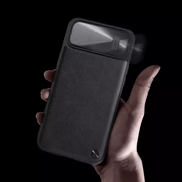 Nillkin CamShield Leather S Case iPhone 14 Plus case with camera cover black 4