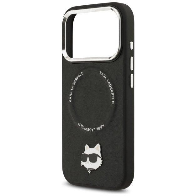 Karl Lagerfeld Choupette Pin MagSafe Case for iPhone 17 Pro - Black 5