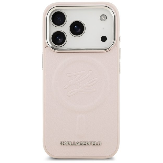 Karl Lagerfeld Initial &amp  Metal Logo MagSafe Case for iPhone 17 Pro - Pink 2