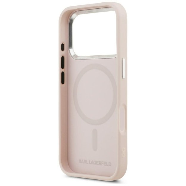 Karl Lagerfeld Initial &amp  Metal Logo MagSafe Case for iPhone 17 Pro - Pink 6