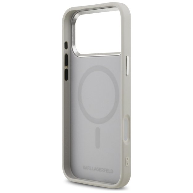 Karl Lagerfeld Karl &amp  Choupette Pins MagSafe Case for iPhone 17 Pro - Gray 6