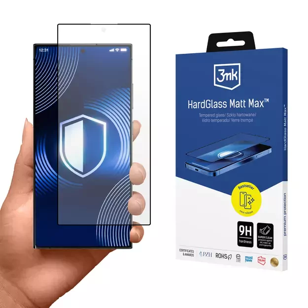 Tempered glass 3mk HardGlass Matt Max for Samsung Galaxy S24 Ultra