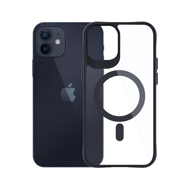 3mk Satin Armor MagCase with MagSafe for iPhone 12 / 12 Pro - Clear with Black Frame 5
