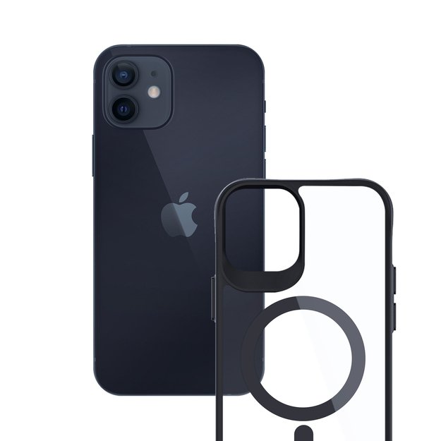 3mk Satin Armor MagCase with MagSafe for iPhone 12 / 12 Pro - Clear with Black Frame 10