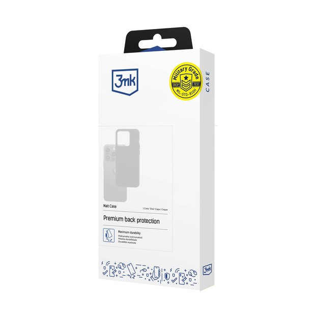 3mk Matt Case for ZTE Blade A54 - Black 1