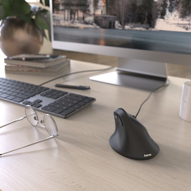 Hama EMC-500 Wired Mouse Ergonomic, Vertical - Black 3