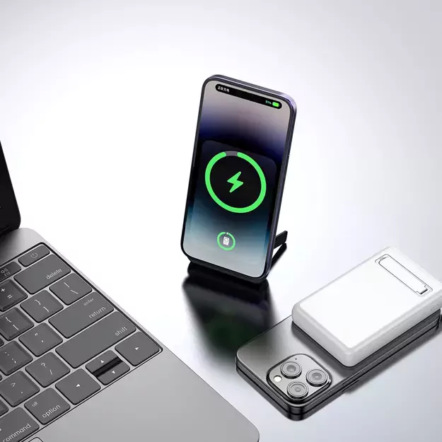 Powerbank Dudao K14S+ 10000mAh 20W USB-A / USB-C / MagSafe with stand - white 1