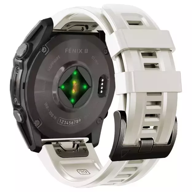 Tech-Protect Silicone Strap for Garmin Fenix 5S / 5S PLUS / 6S / 6S Pro / 7S / 8 (43MM) - Titanium 4