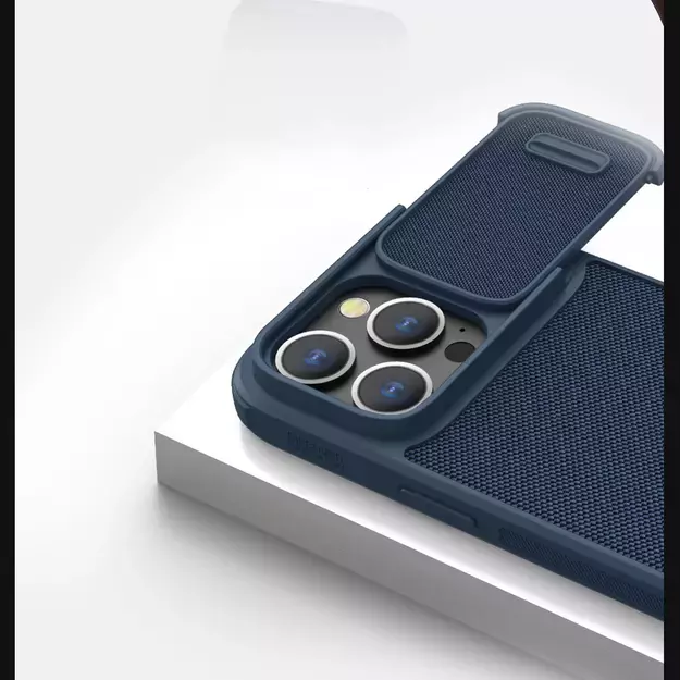 Nillkin Textured S Case iPhone 14 Pro Max armored cover with camera cover blue 12