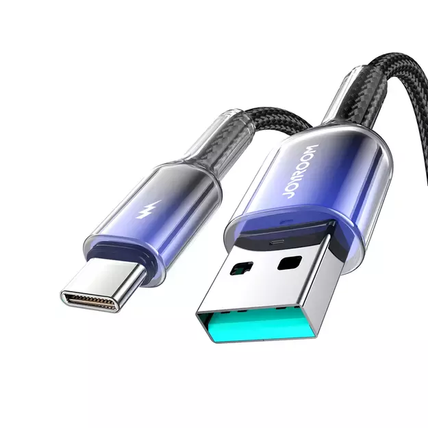 Joyroom S-A42 Crystal-Clear Series 3A USB-A - USB-C cable 1.2m - black 14