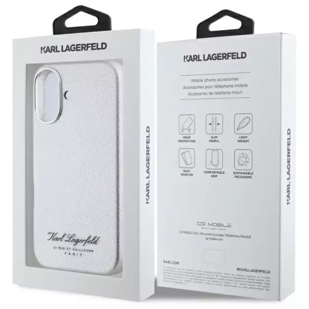 Karl Lagerfeld hotel RSG iPhone 16 case - gray 14