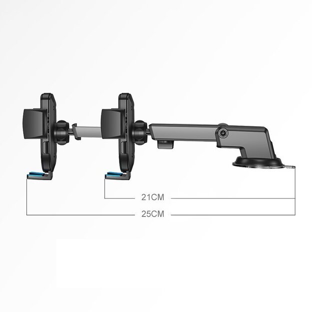 Joyroom car phone holder with telescopic extendable arm for dashboard and window black (JR-OK3) 7