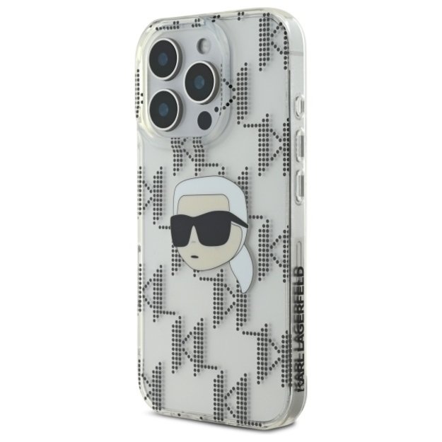 Karl Lagerfeld IML Karl Head Electroplated Case for iPhone 16 Pro Max - Clear 1