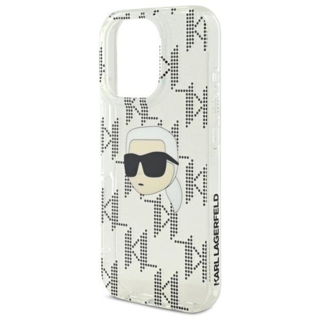 Karl Lagerfeld IML Karl Head Electroplated Case for iPhone 16 Pro Max - Clear 5