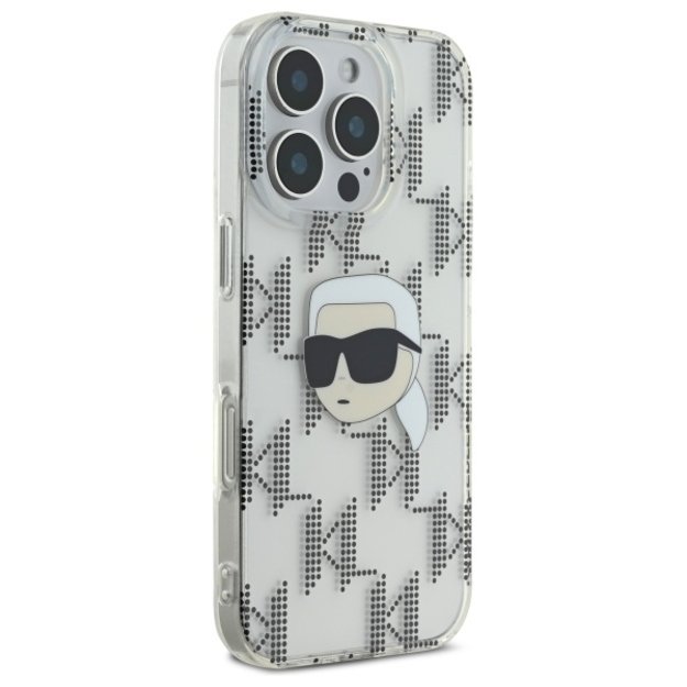 Karl Lagerfeld IML Karl Head Electroplated Case for iPhone 16 Pro Max - Clear 3