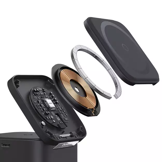 Baseus MagPro 3in1 25W MagSafe Compatible Inductive Charger for Phone and Smartwatch - Black 7