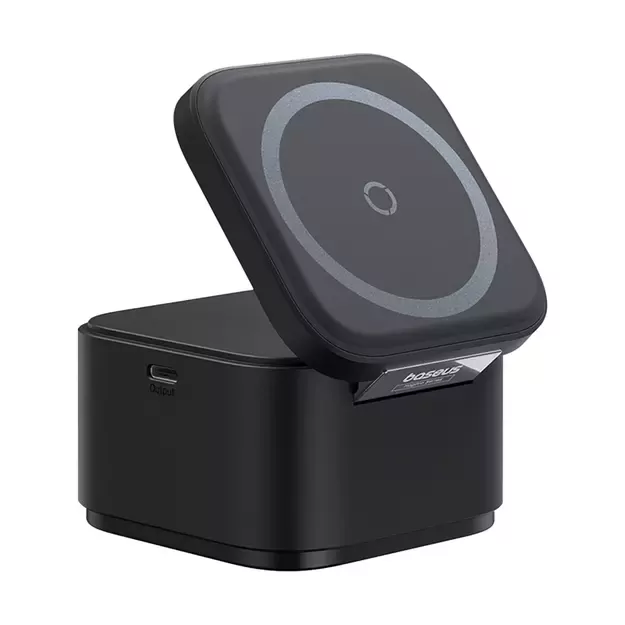 Baseus MagPro 3in1 25W MagSafe Compatible Inductive Charger for Phone and Smartwatch - Black 5