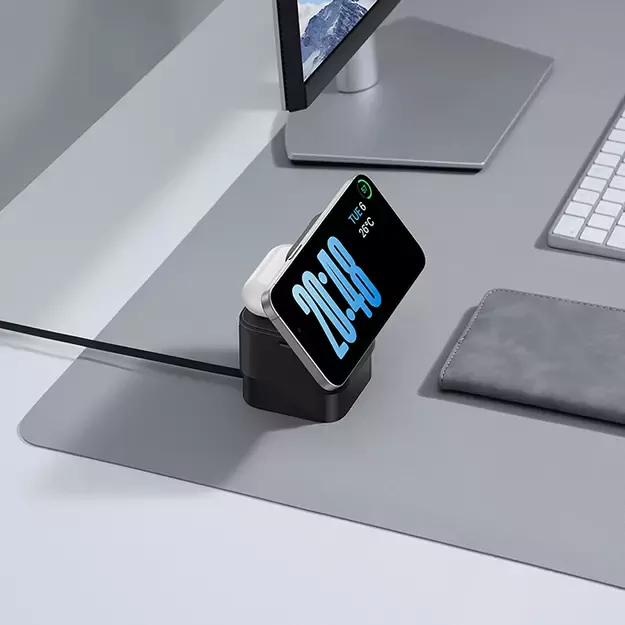 Baseus MagPro 3in1 25W MagSafe Compatible Inductive Charger for Phone and Smartwatch - Black 10