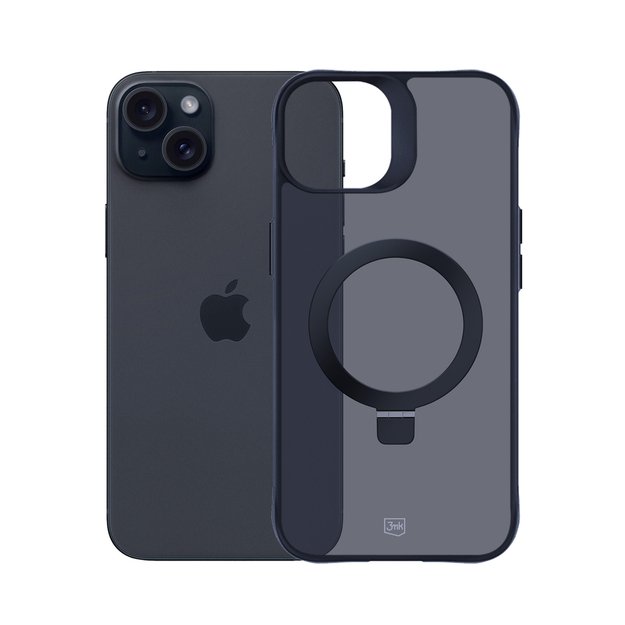 3mk Smoke Case Mag&amp Stand for Apple iPhone 15 plus - black 7