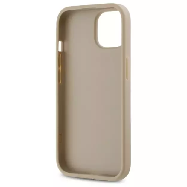 DKNY Quilted Stack Logo iPhone 15 Case - Beige 13