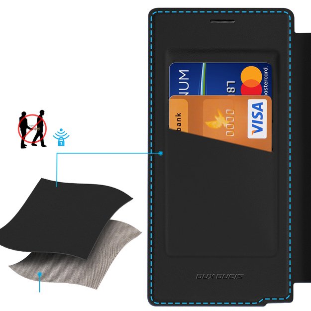 Dux Ducis Skin X Pro Case for Samsung Galaxy S25 Ultra with MagSafe and Wallet - Black 4