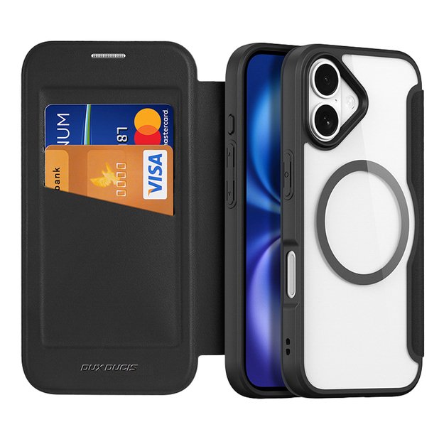 Dux Ducis Skin X Pro iPhone 17 Case with Wallet, MagSafe Compatible - Black 1