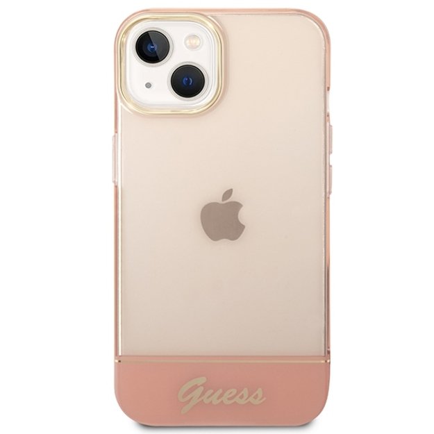 Guess GUHCP14SHGCOP iPhone 14 6.1 &quot pink / pink hardcase Translucent 2