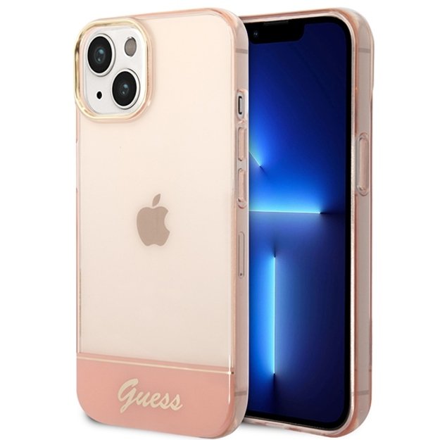 Guess GUHCP14SHGCOP iPhone 14 6.1 &quot pink / pink hardcase Translucent