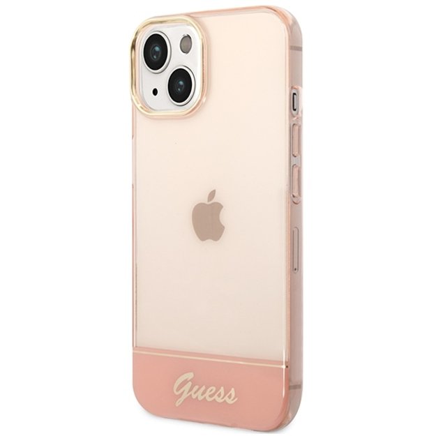 Guess GUHCP14SHGCOP iPhone 14 6.1 &quot pink / pink hardcase Translucent 1
