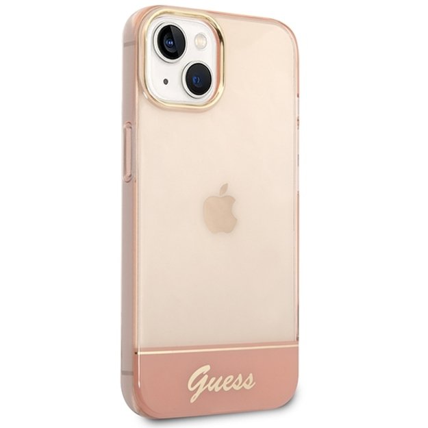 Guess GUHCP14SHGCOP iPhone 14 6.1 &quot pink / pink hardcase Translucent 3