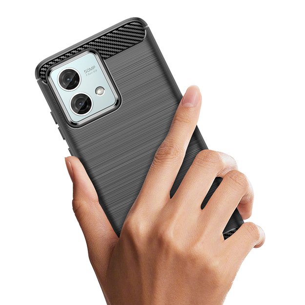 Carbon Case for Motorola Moto G84 - black 4