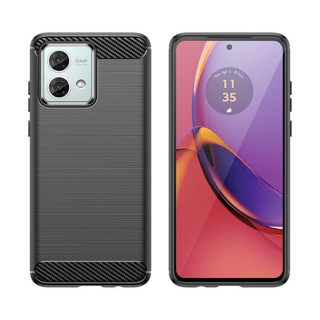 Carbon Case for Motorola Moto G84 - black 1
