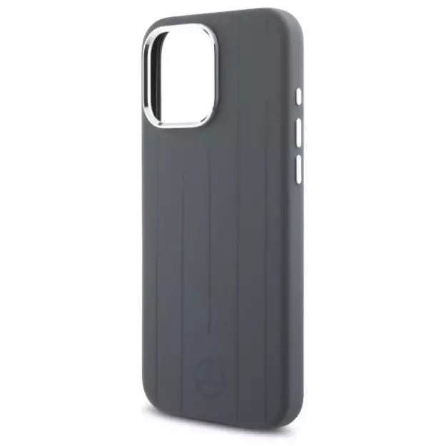 Mercedes Silicone Vertical Tonal Stripes MagSafe Case for iPhone 16 Pro Max - Gray 8