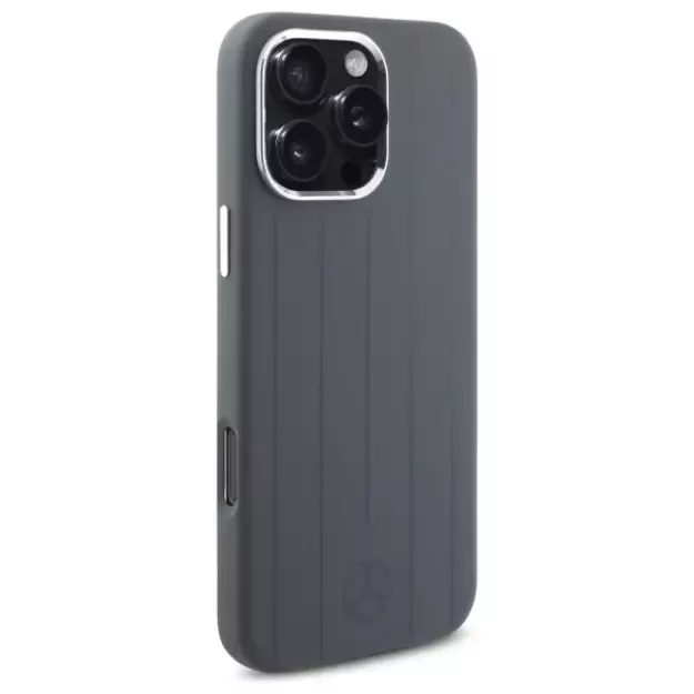 Mercedes Silicone Vertical Tonal Stripes MagSafe Case for iPhone 16 Pro Max - Gray 6