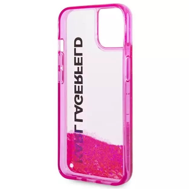 Karl Lagerfeld KLHCP14SLCKVF iPhone 14 6,1  różowy/pink hardcase Liquid Glitter Elong 2