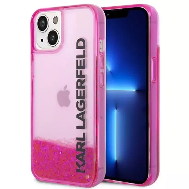 Karl Lagerfeld KLHCP14SLCKVF iPhone 14 6,1  różowy/pink hardcase Liquid Glitter Elong