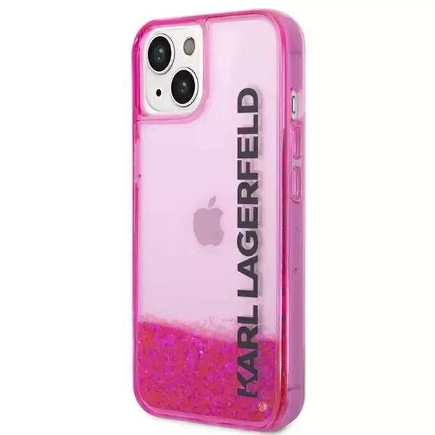 Karl Lagerfeld KLHCP14SLCKVF iPhone 14 6,1  różowy/pink hardcase Liquid Glitter Elong 11