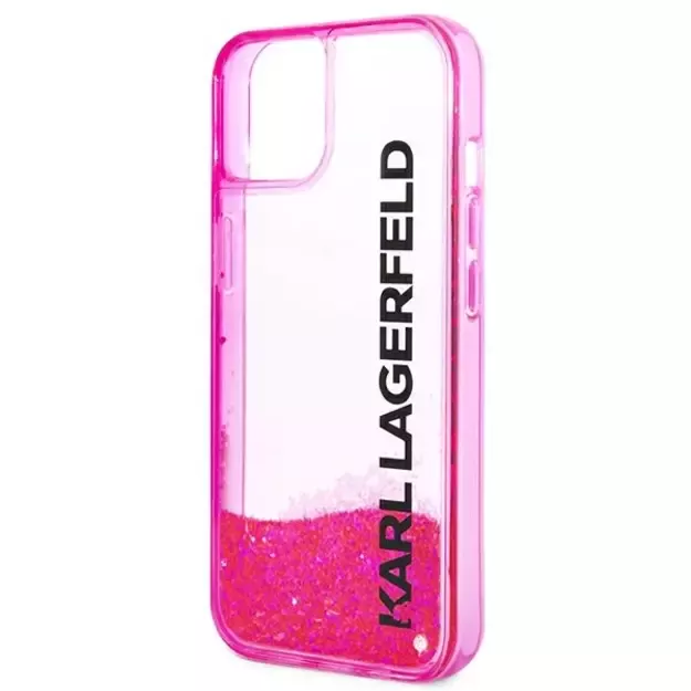 Karl Lagerfeld KLHCP14SLCKVF iPhone 14 6,1  różowy/pink hardcase Liquid Glitter Elong 1