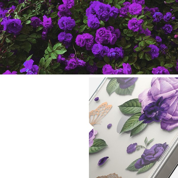 Ringke Fusion Design Armored Case Cover with Gel Frame for iPhone 14 Plus transparent (Purple rose) (FD637E29) 9