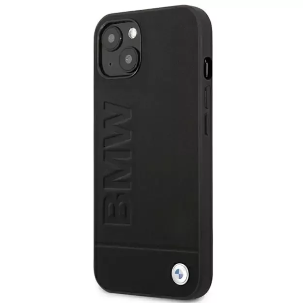 Case BMW BMHCP14MSLLBK iPhone 14 Plus 6.7 &quot black / black Leather Stamp 8