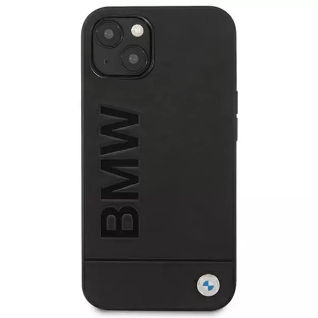 Case BMW BMHCP14MSLLBK iPhone 14 Plus 6.7 &quot black / black Leather Stamp 9